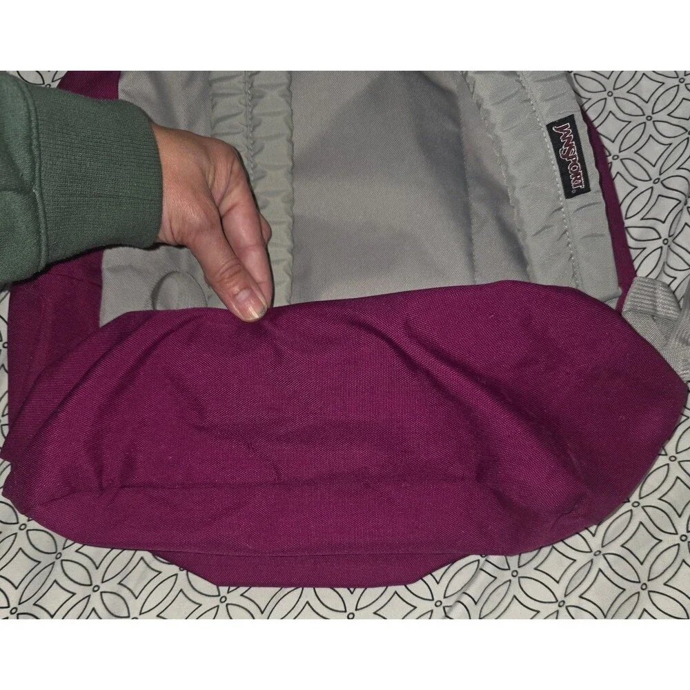 Burgundy maroon classic jansport full size backpack bookbag purse bag tote!
